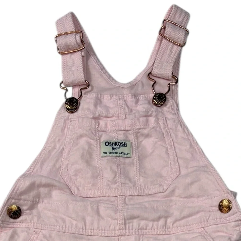 OshKosh B'gosh Light Pink Soft Corduroy Overalls | Size 3T